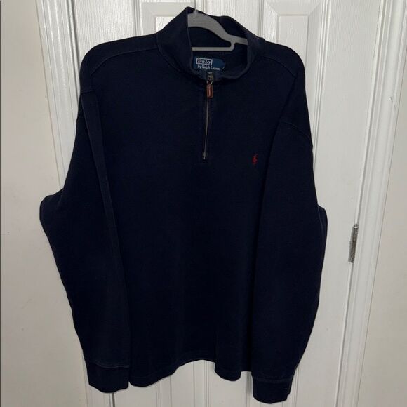 Polo Ralph Lauren Navy Half-Zip Sweater - Picture 2 of 13